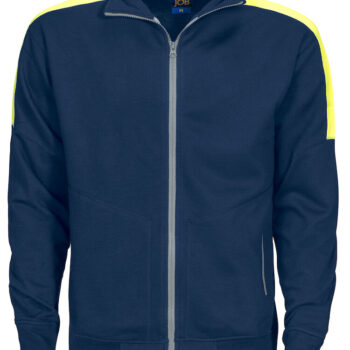 Projob--Sweatshirt-2123 SWEATSHIRT FULL ZIP BANDES FLUO