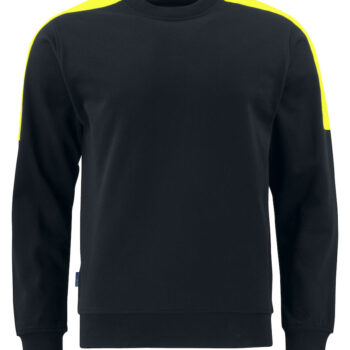 Projob--Sweatshirt-2125 SWEATSHIRT COL ROND BANDES FLUO